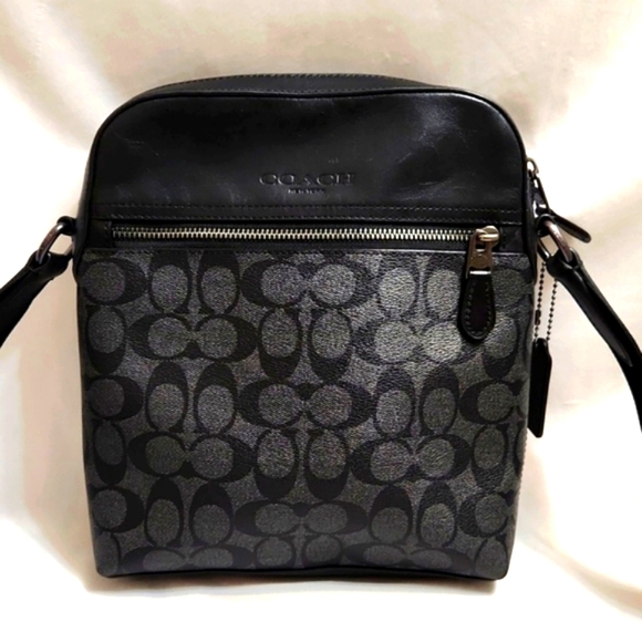 Coach Houston Flight Canvas Coated Crossbody Messenger bag (mens) - Picture 2 of 15